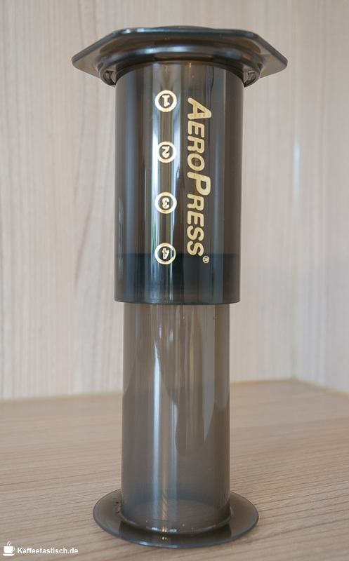 AeroPress Anleitung inverted methode schritt 1 zusammenstecken AeroPress schritt für schritt Anleitung inverted methode